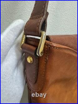 Vintage OLD MOOD Brown Leather Shoulder Bag Bucket Style