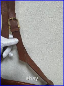 Vintage OLD MOOD Brown Leather Shoulder Bag Bucket Style