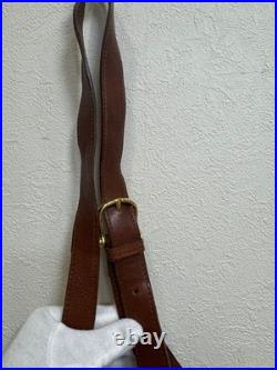 Vintage OLD MOOD Brown Leather Shoulder Bag Bucket Style