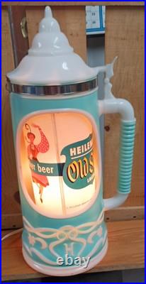 Vintage OLD STYLE BEER SIGN stein MOTION tavern WORKS GREAT lighted Repaired A+