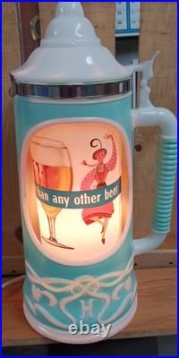 Vintage OLD STYLE BEER SIGN stein MOTION tavern WORKS GREAT lighted Repaired A+