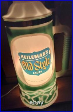 Vintage OLD STYLE BEER SIGN stein MOTION tavern WORKS GREAT lighted Repaired A+