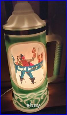 Vintage OLD STYLE BEER SIGN stein MOTION tavern WORKS GREAT lighted Repaired A+