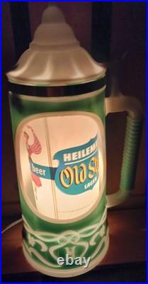 Vintage OLD STYLE BEER SIGN stein MOTION tavern WORKS GREAT lighted Repaired A+