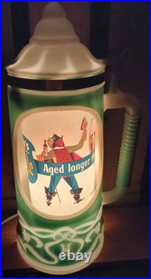 Vintage OLD STYLE BEER SIGN stein MOTION tavern WORKS GREAT lighted Repaired A+