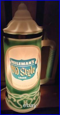Vintage OLD STYLE BEER SIGN stein MOTION tavern WORKS GREAT lighted Repaired A+