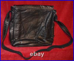 Vintage Old Angler Firenze Blackish Brown Leather Messenger Bag