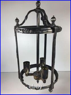 Vintage Old Art Nouveau Style Brass 3 Light Lantern Classic Design