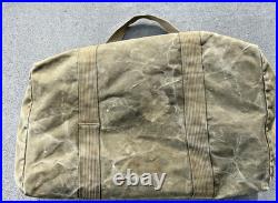 Vintage Old Canvas Wwii Aviator Style Duffle Bag Distressed