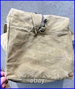 Vintage Old Canvas Wwii Aviator Style Duffle Bag Distressed