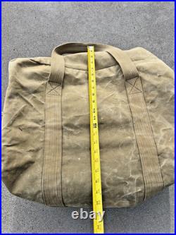 Vintage Old Canvas Wwii Aviator Style Duffle Bag Distressed