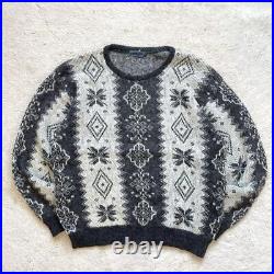 Vintage Old Clothes Nordic All Over Pattern Knit C-Boy Style