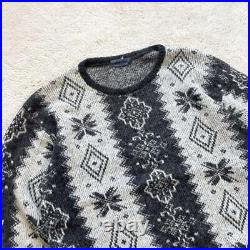 Vintage Old Clothes Nordic All Over Pattern Knit C-Boy Style