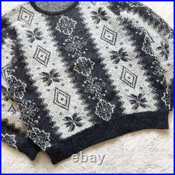 Vintage Old Clothes Nordic All Over Pattern Knit C-Boy Style