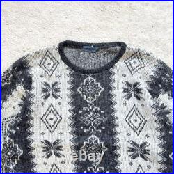 Vintage Old Clothes Nordic All Over Pattern Knit C-Boy Style