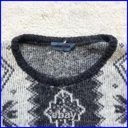 Vintage Old Clothes Nordic All Over Pattern Knit C-Boy Style