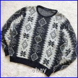 Vintage Old Clothes Nordic All Over Pattern Knit C-Boy Style