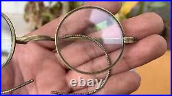 Vintage Old Collectible Bapu Gandhi Style Silver Wire Frame Spectacle Eyeglass