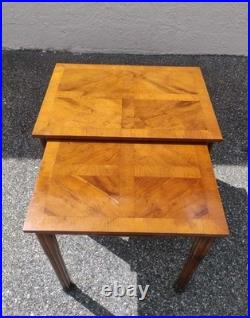 Vintage Old Colony Regency Style Wood Nesting Tables