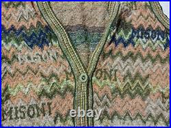 Vintage Old Country Coogi Style Cardigan Sweater V-Neck Sleeve less Cosby Biggie