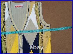 Vintage Old Country Coogi Style Cardigan Sweater V-Neck Sleeve less Cosby Biggie Vintage Old Country Coogi Style Cardigan Sweater V-Neck Sleeve less Cosby Biggie