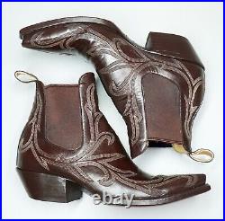 Vintage Old Gringo All Leather Brown Ankle Booties Western Style 7B