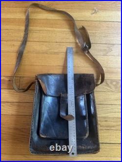 Vintage Old Leather Mailman Style Shoulder Strap Leather Bag Boho Hippie