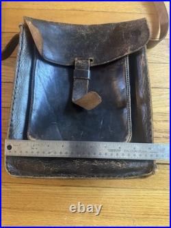 Vintage Old Leather Mailman Style Shoulder Strap Leather Bag Boho Hippie
