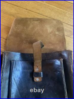 Vintage Old Leather Mailman Style Shoulder Strap Leather Bag Boho Hippie