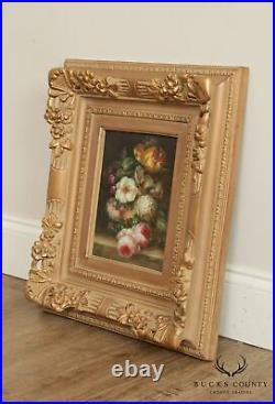 Vintage Old Master Style Floral Still Life Oil Painting