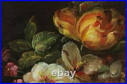 Vintage Old Master Style Floral Still Life Oil Painting
