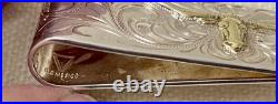 Vintage Old Mexico Longhorn Hand Engraved Money Clip Silver Gold Tone Vogt Style