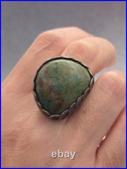 Vintage Old Pawn Handmade Sterling Silver 925 Native American Turquoise Ring Vintage Old Pawn Handmade Sterling Silver 925 Native American Turquoise Ring