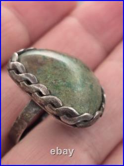 Vintage Old Pawn Handmade Sterling Silver 925 Native American Turquoise Ring Vintage Old Pawn Handmade Sterling Silver 925 Native American Turquoise Ring
