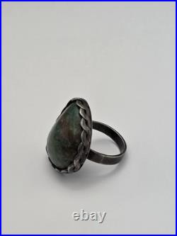 Vintage Old Pawn Handmade Sterling Silver 925 Native American Turquoise Ring Vintage Old Pawn Handmade Sterling Silver 925 Native American Turquoise Ring