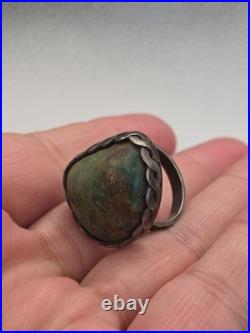 Vintage Old Pawn Handmade Sterling Silver 925 Native American Turquoise Ring Vintage Old Pawn Handmade Sterling Silver 925 Native American Turquoise Ring