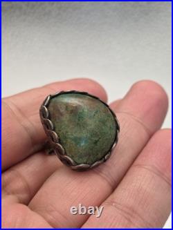 Vintage Old Pawn Handmade Sterling Silver 925 Native American Turquoise Ring Vintage Old Pawn Handmade Sterling Silver 925 Native American Turquoise Ring