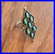 Vintage-Old-Pawn-Sterling-Silver-Turquoise-Cluster-Ring-Zuni-Style-sz-6-75-5-4g-01-jvrl