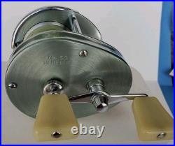 Vintage Old South Bend No 50 Narrow Spool Tournament Style Fishing Reel and Box