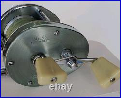 Vintage Old South Bend No 50 Narrow Spool Tournament Style Fishing Reel and Box