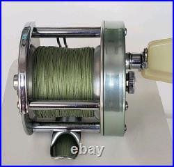 Vintage Old South Bend No 50 Narrow Spool Tournament Style Fishing Reel and Box