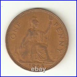 Vintage Old Style 1965 British QEII Britannia Penny Coin (1d). COLLECTABLE Vintage Old Style 1965 British QEII Britannia Penny Coin (1d). COLLECTABLE