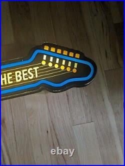 Vintage Old Style Beer Guitar Lighted Sign Reach For The Best