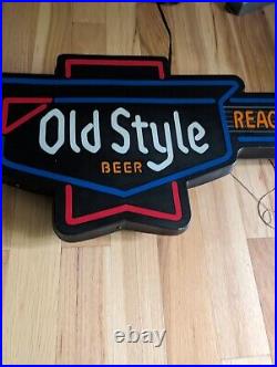 Vintage Old Style Beer Guitar Lighted Sign Reach For The Best