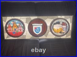 Vintage Old Style Beer Light Sign Beer Barrel Sign 60s 36.25x12.75