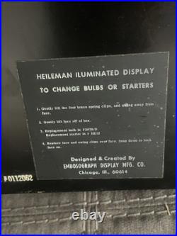 Vintage Old Style Beer Light Sign Beer Barrel Sign 60s 36.25x12.75