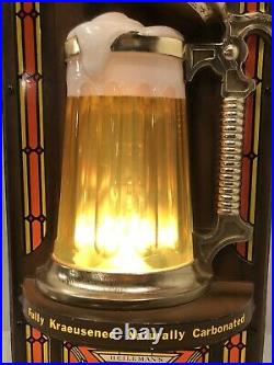 Vintage Old Style Beer Lighted Bubbler Sign Stein Mug Motion