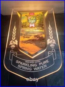 Vintage Old Style Beer Lighted Sign 1981 Heileman's Brewed With Sparkling Water