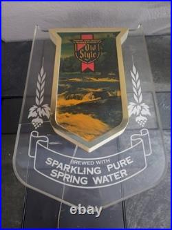 Vintage Old Style Beer Lighted Sign 1981 Heileman's Brewed With Sparkling Water