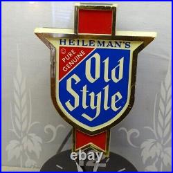 Vintage Old Style Beer Molded Plastic Light-Clock 1982 G. Heileman Brewing Works